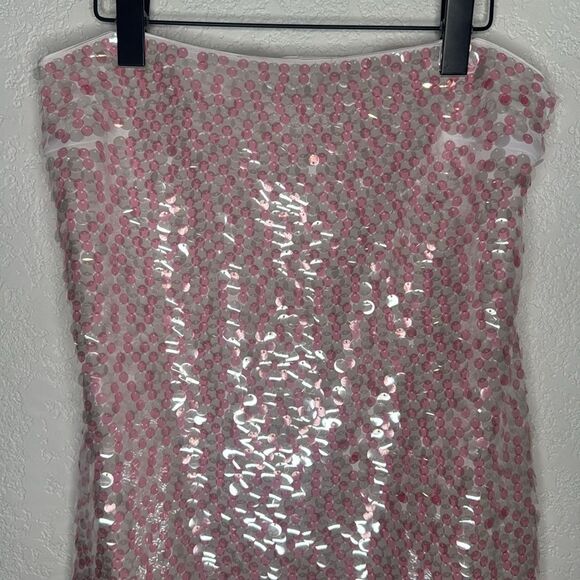 NWT Susana Monaco Dot Sequin Tube Dress Ballet Slipper Revolve XL - Picture 4 of 12